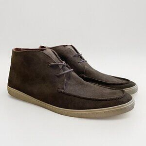 Mercanti Fiorentini RELAX Suede Leather High Top Oxford Shoe Men 12 Brown Brazil